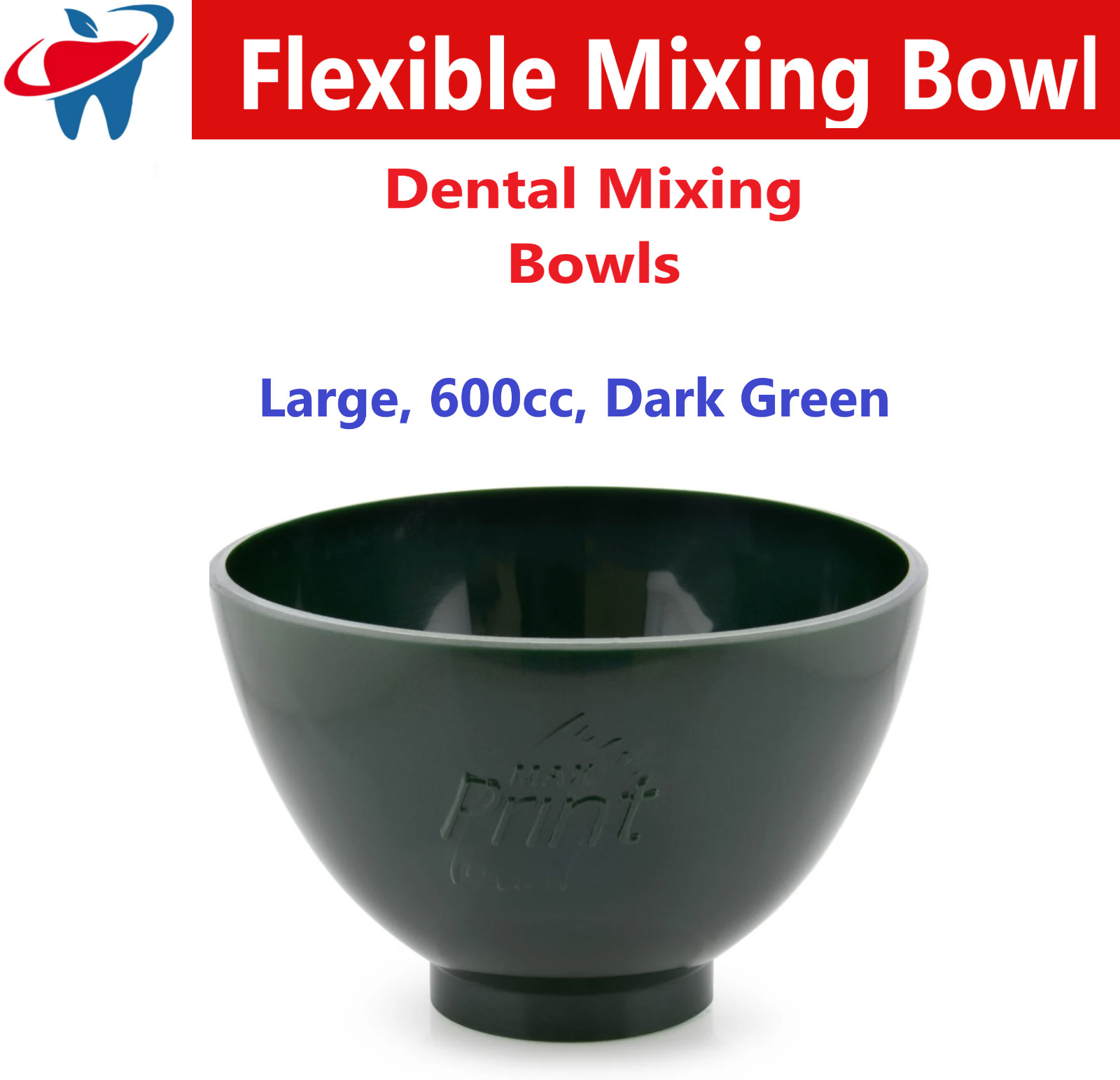 Dental Lab Flexible Rubber Impression Mixing Alginate Bowl – All Sizes / Colors