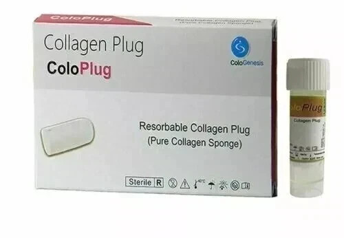 ColoGenesis Dental COLLAGEN ColoPlug Sterile Resorable Sponge 8x20mm