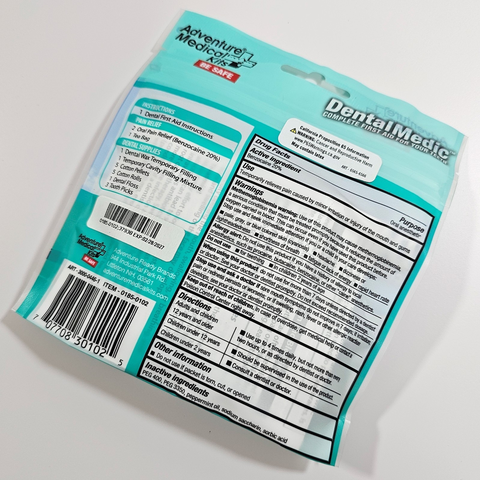 Adventure Medical Kits AMK Dental Medic Emergency First Aid Kit