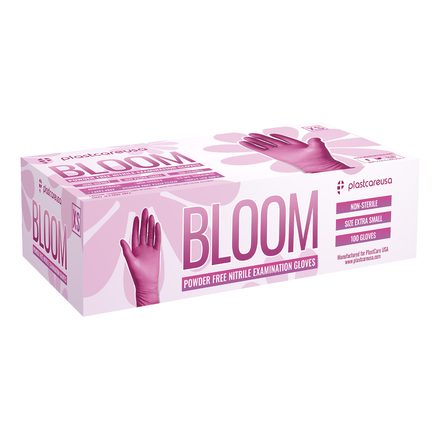 1000 Large L Nitrile Exam Disposable Pink Gloves, Latex & Powder Free, Medical
