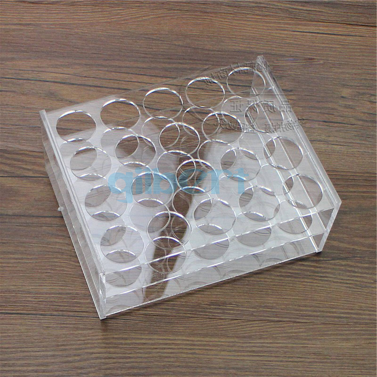 29mm Diam 20 Holes Methyl Methacrylate Rack Stand For 50ml Centrifuge Tubes
