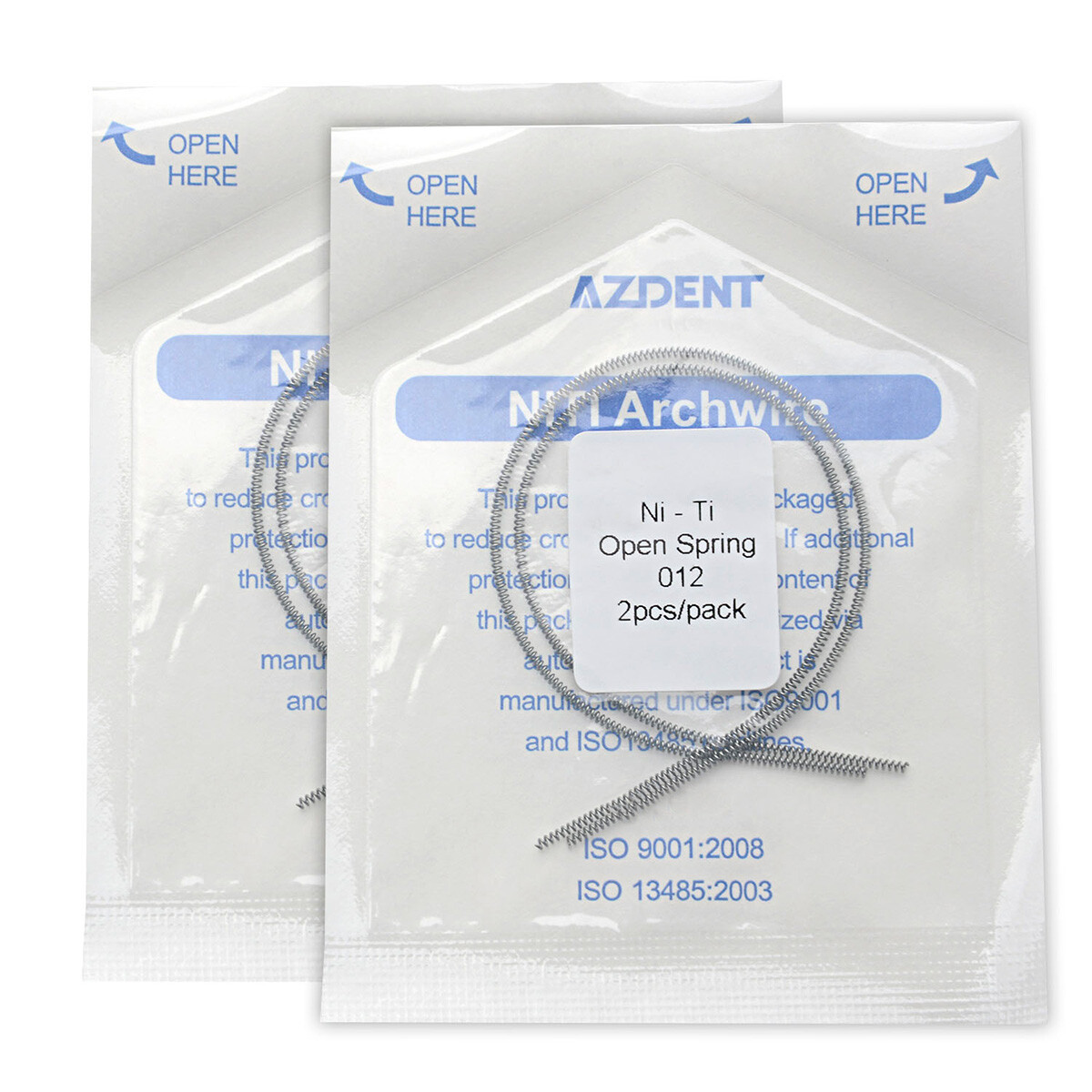 10Packs AZDENT Dental Orthodontic Niti Open Coil Spring NITI Alloy 0.012*180mm