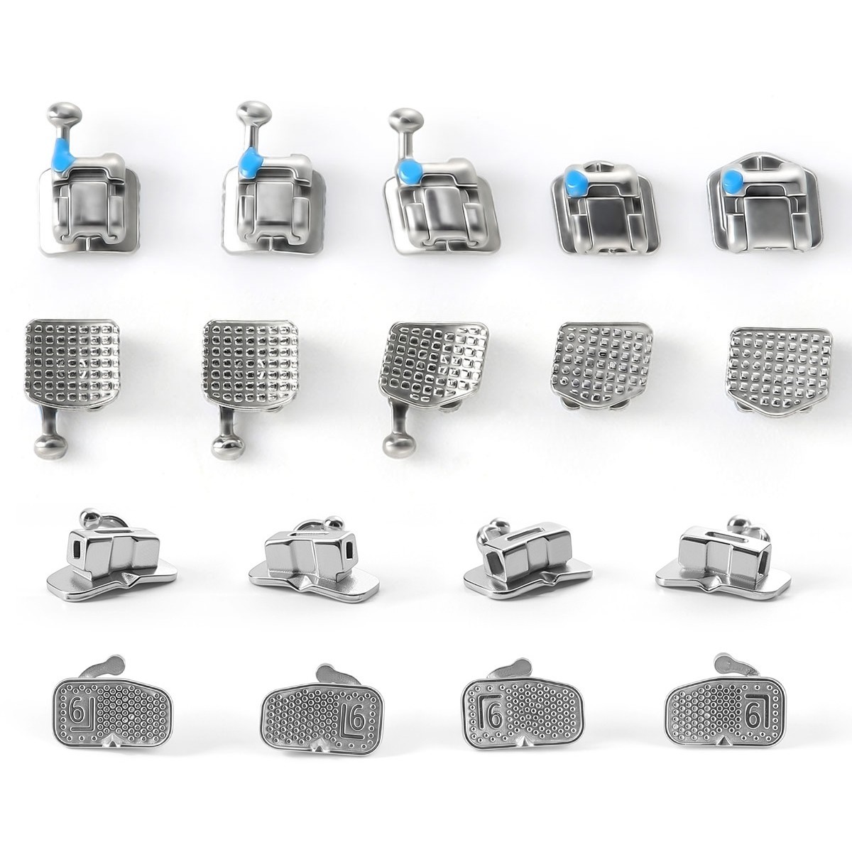 10X AZDENT Dental Ortho MIM Self Ligating Bracket Mini Roth.022 Hooks 345