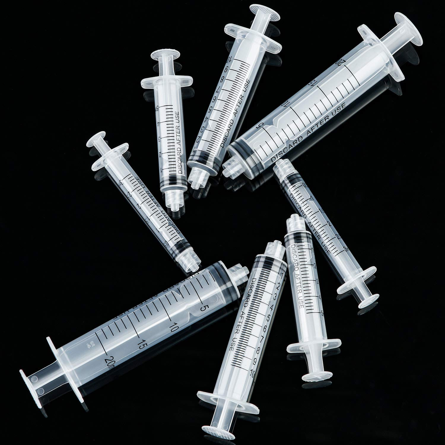 20 Pack Syringe without Needle, Plastic Curved Syringes for Epoxy Resin, Craft,