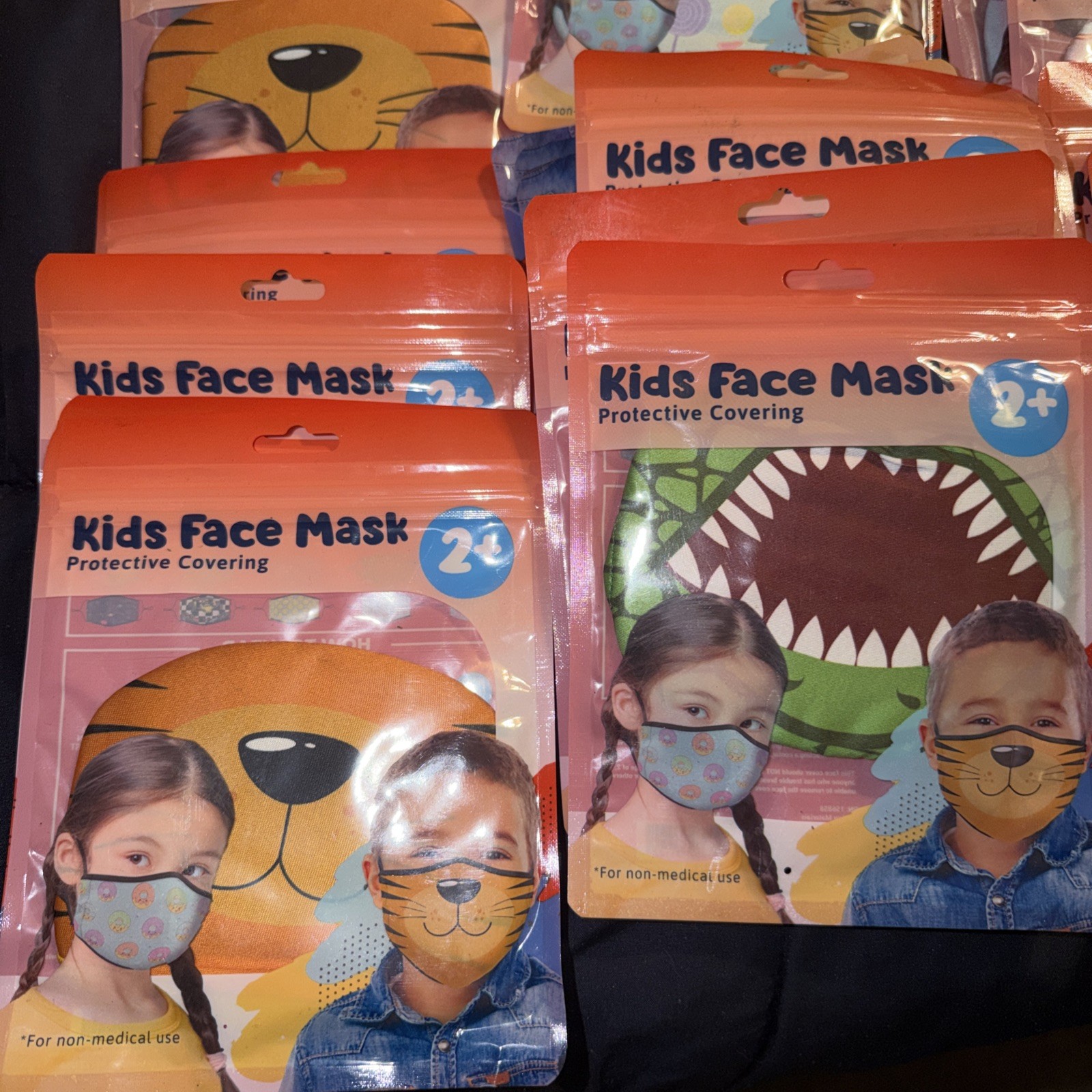 30 Cartoon 3D Kids Girls BFE 95% Protective 4 Layer Face Mask Disposable animal