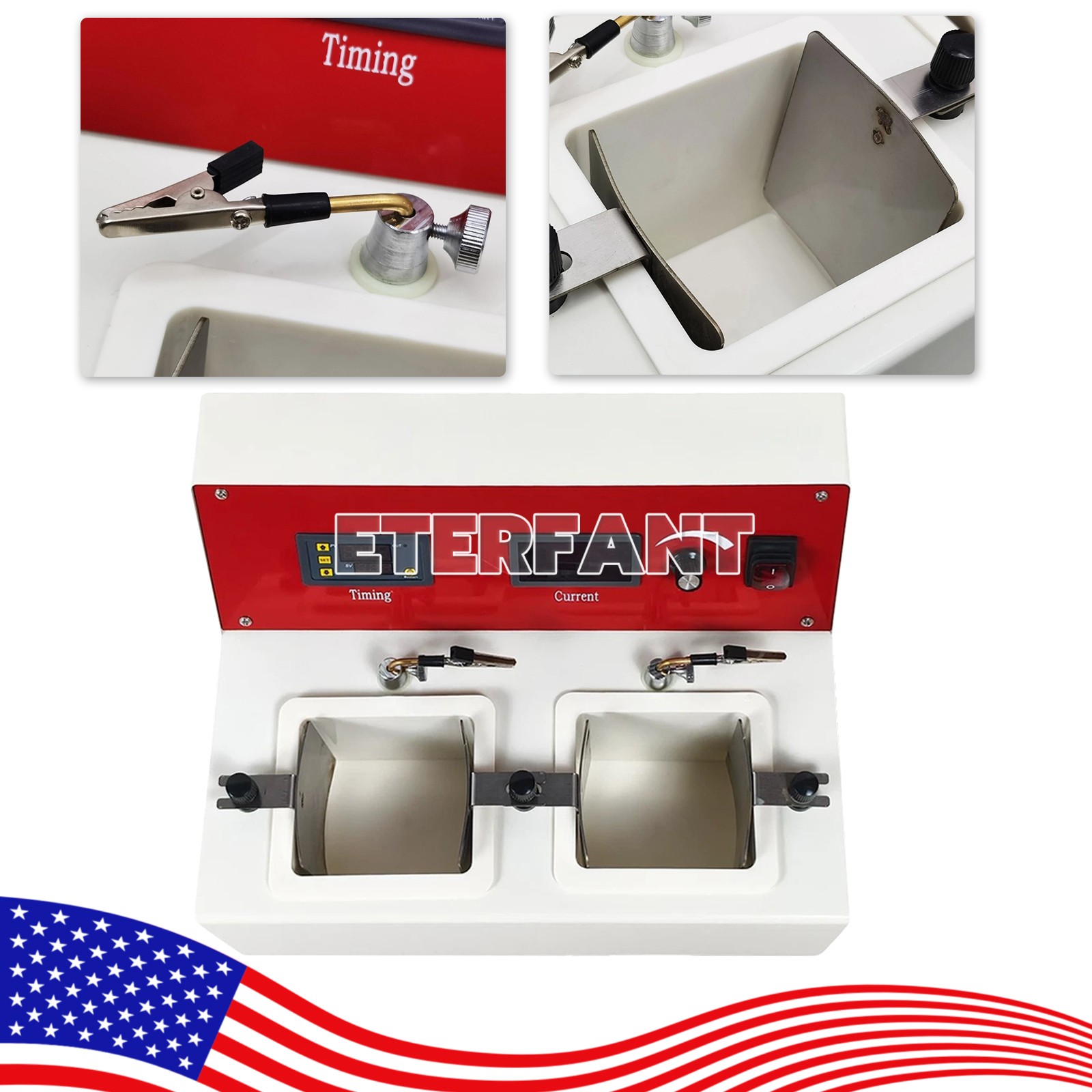ETERFANT Dental Lab Electrolytic Polishing Machine with Two Electrolytic Cells