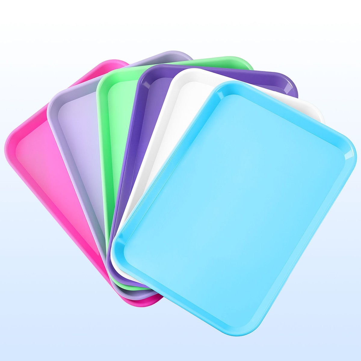6Colors Dental Flat Set-Up Tray Autoclavable Instrument Procedure Trays