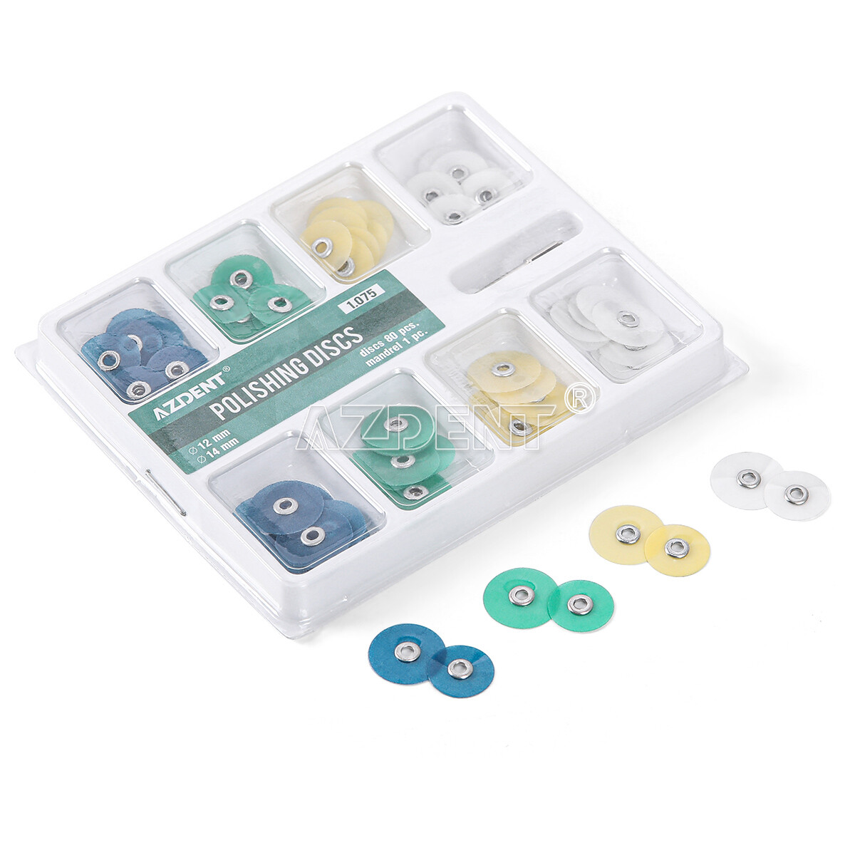 5 Kit de Discos de Pulido para Composite Dental 12mm +14 mm 80pcs + Mandril