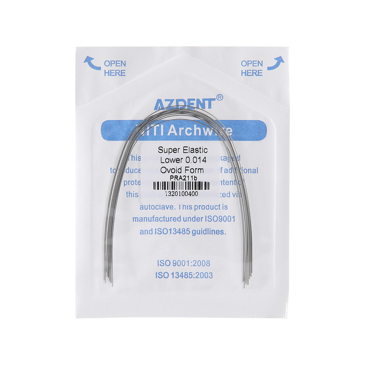 10Pks Dental Orthodontic Super Elastic Niti Round Arch Wires Ovoid Form AZDENT