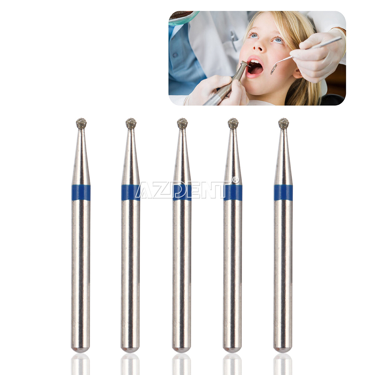 500Pcs 100 Types AZDENT Dental Diamond Burs Drills for High Speed Handpiece