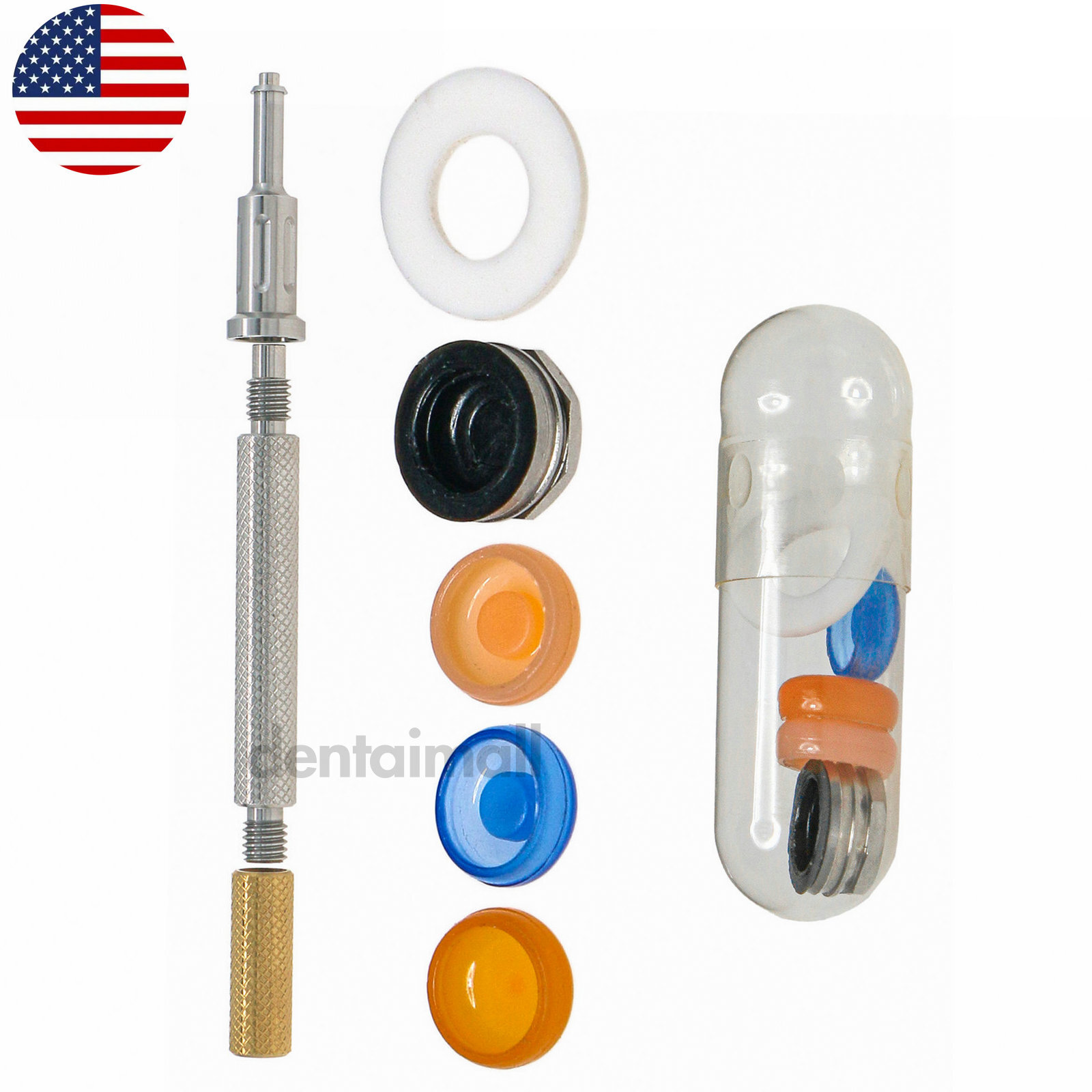 US Dental Overdenture Attachment Abutment Strong Retentive Caps Metal Housing