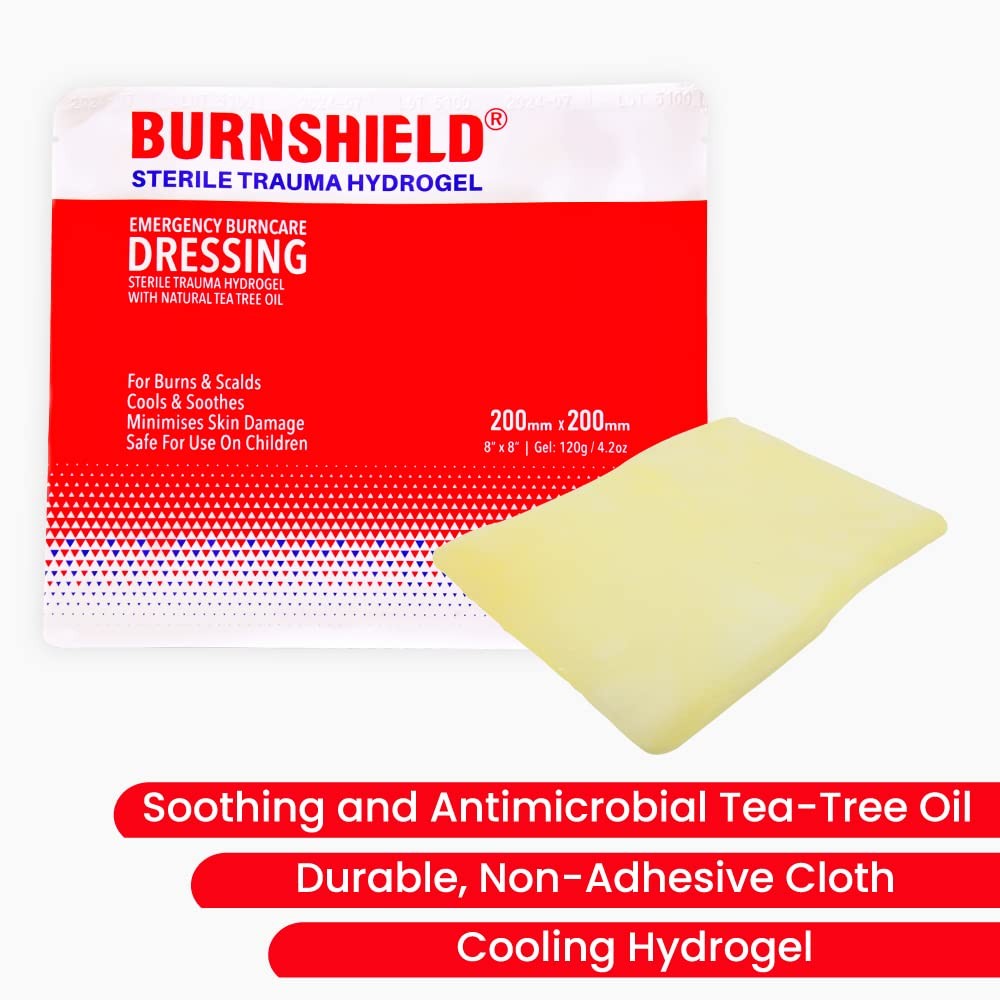 Burnshield Sterile Emergency Burn Dressing 8″x8″ (20cm x 8 Inch x 8
