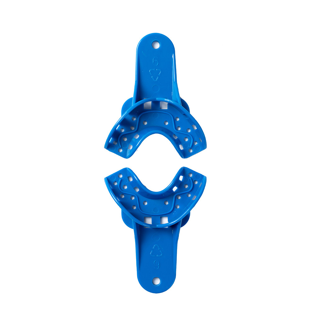 12 Pcs Dental Impression Trays Perforated Plastic Autoclavable Trays EASYINSMILE