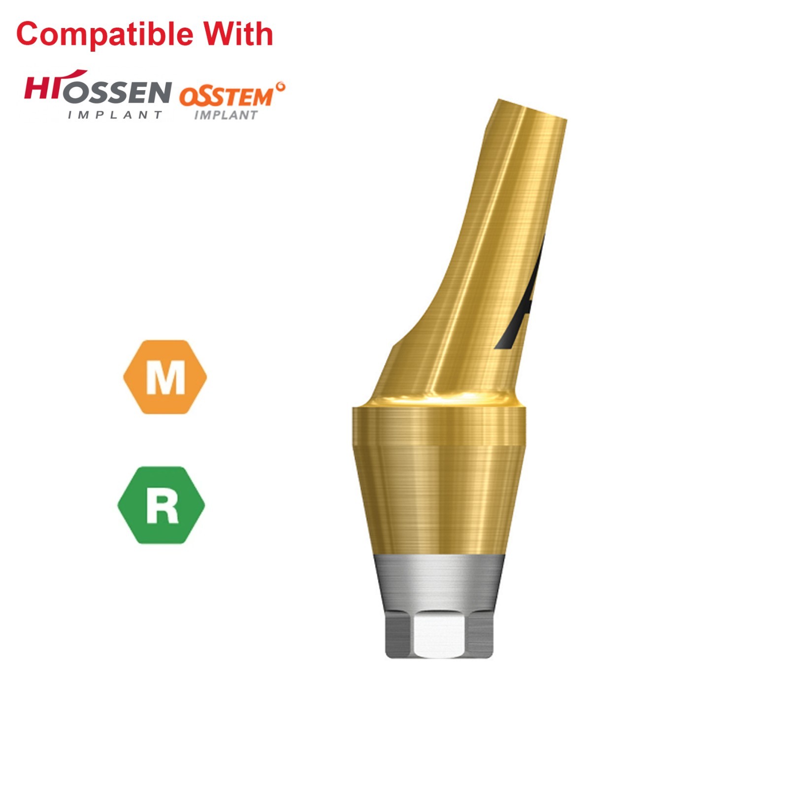 US 17° Dental Angled Anatomic Abutment Hiossen/Osstem TS Mini/Regular Platform