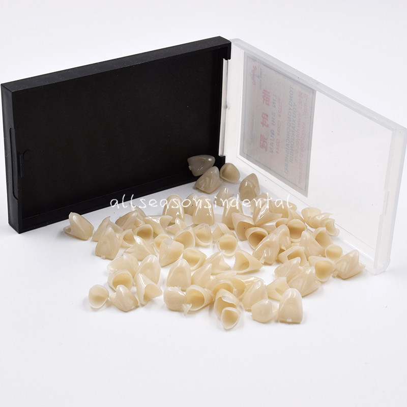 Dental Oral Temporary Anterior Teeth Crown Caps Tooth Synthetic Resin 50 Pcs/Box