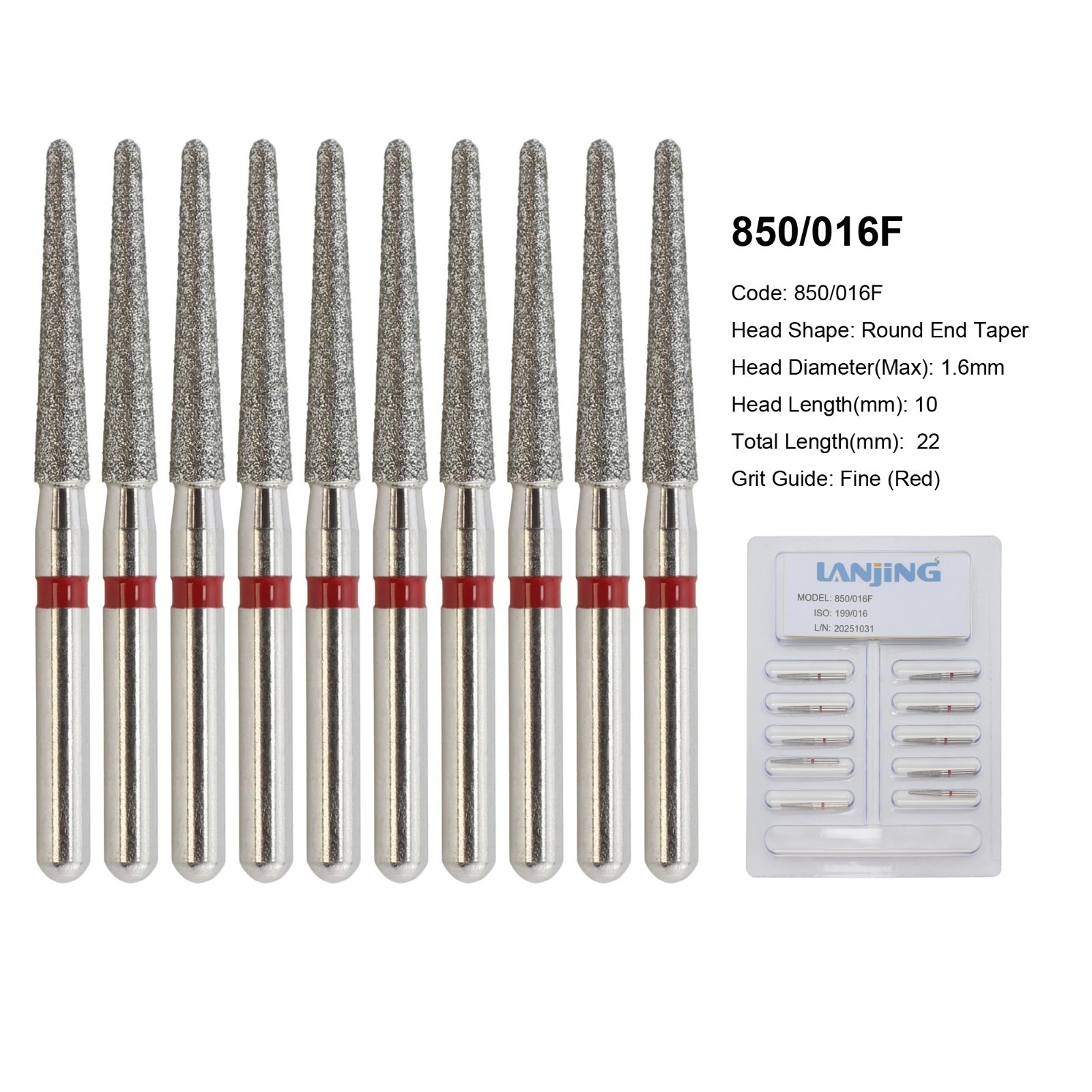 Dental Round Diamond Bur FG Pear Round End Taper Football Egg Barrel High Speed