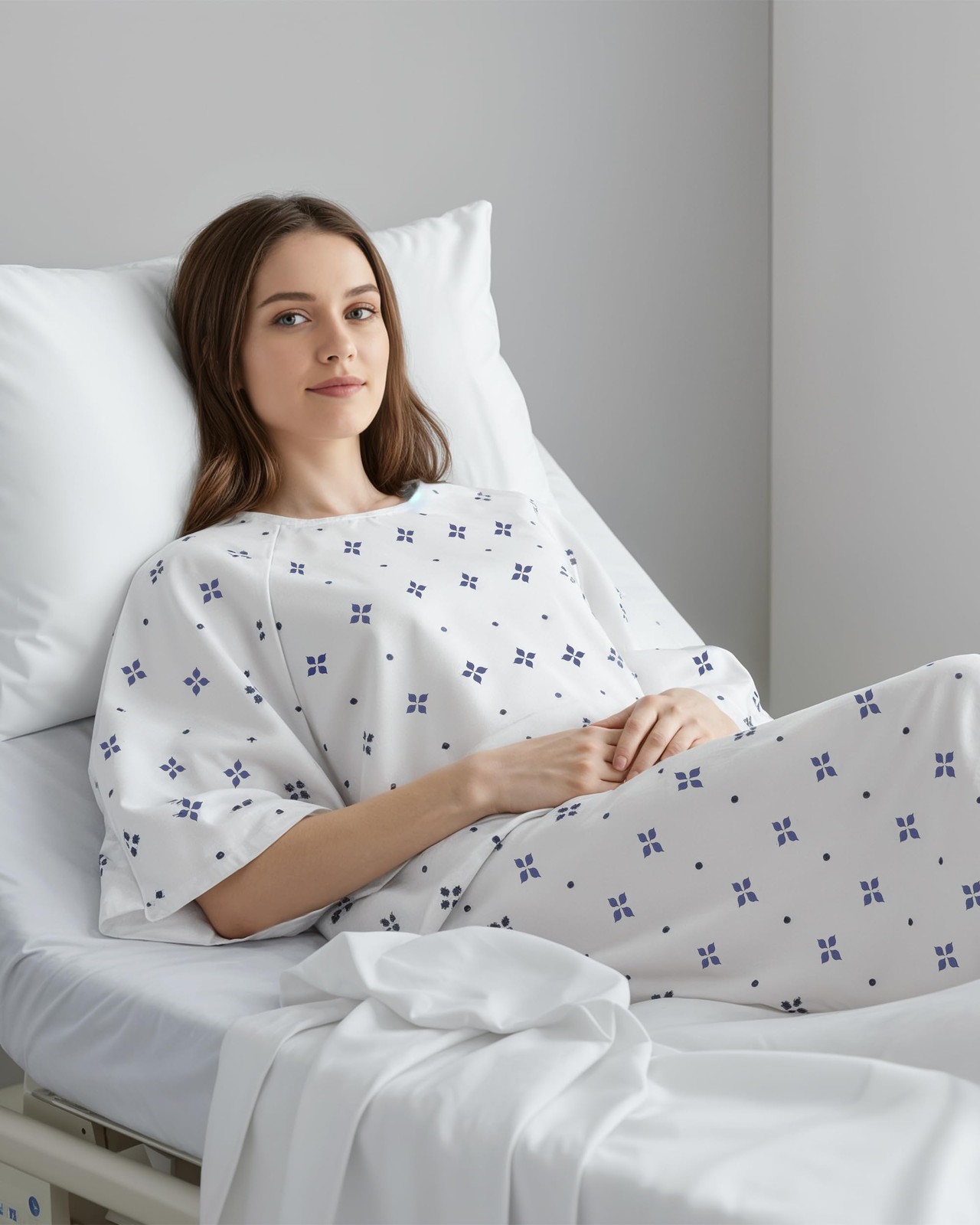 6 Pack Unisex Hospital Gowns, Patient Gowns for Women and Men with Back Tie, …