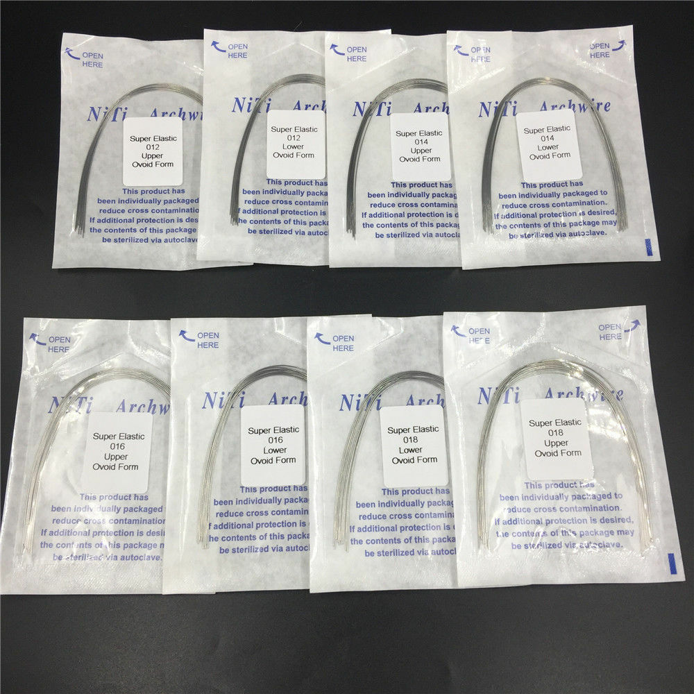 Dental Orthodontic Kit Bracket Roth 022 Elastics Arch Wire NiTi Ligature Ties