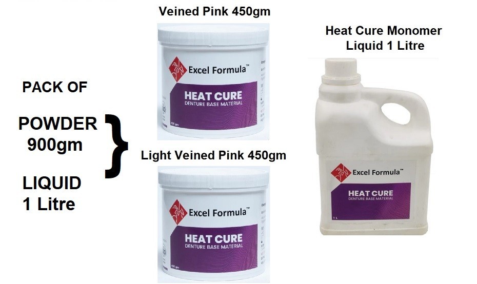 Excel Dental Superior Quality HEAT CURE Denture Base Material – PACKS & SHADES
