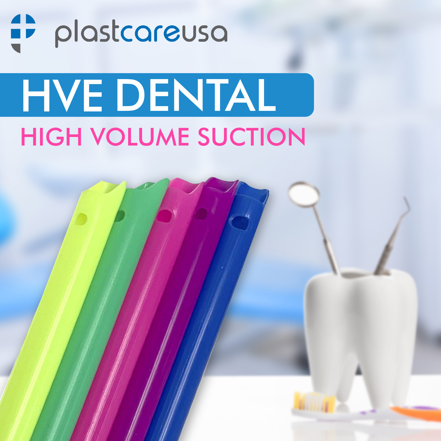 1000 Assorted HVE Evacuation Suction Dental Tips, Vented (Rainbow Multi Colors)
