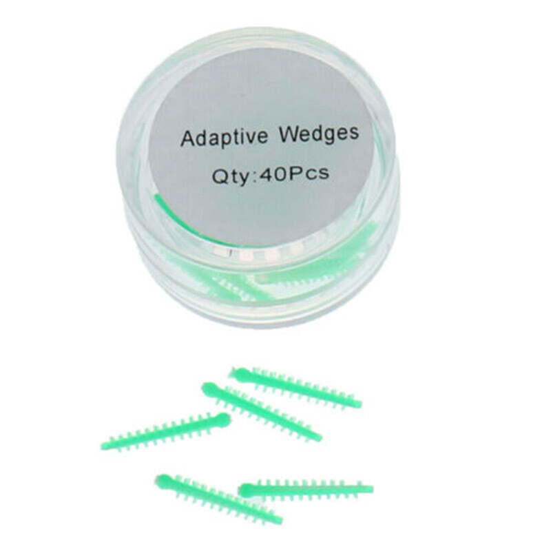 40Pcs/Pack Dental Plastic Adaptive Wedges Orange&Green In Dental Consumables