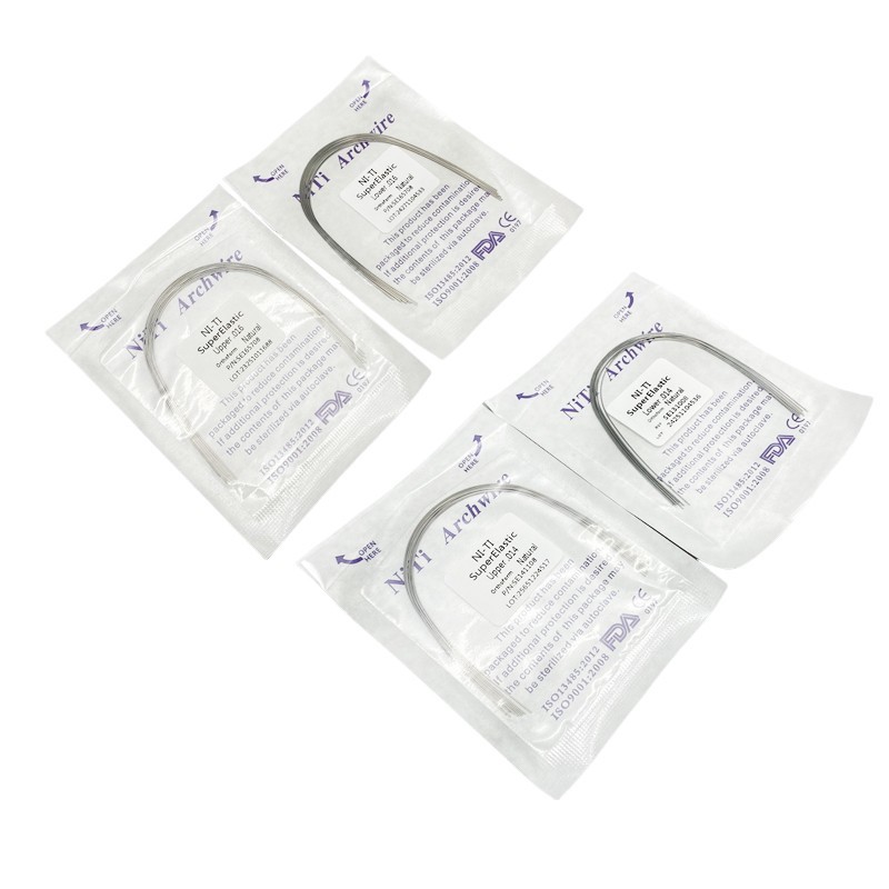 Dental Orthodontic Arch Wire Super Elastic Niti Round Rectangular Natural Form