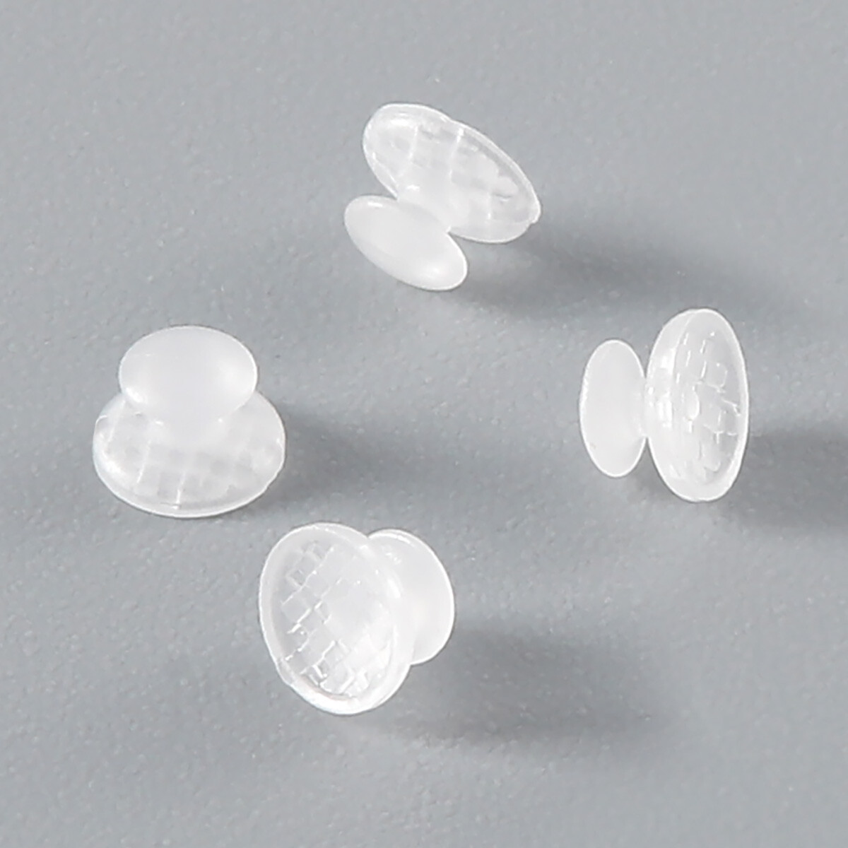 Dental Composite Clear Ceramic Lingual Buttons Bondable Round Rectangular Base