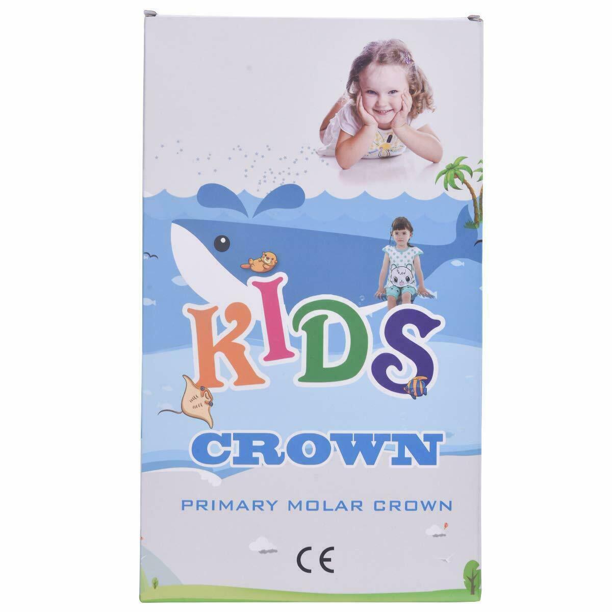 DENTAL Ni-Chro STAINLESS STEEL Primary Molar – KIDS CROWN KIT OF 48 PCS