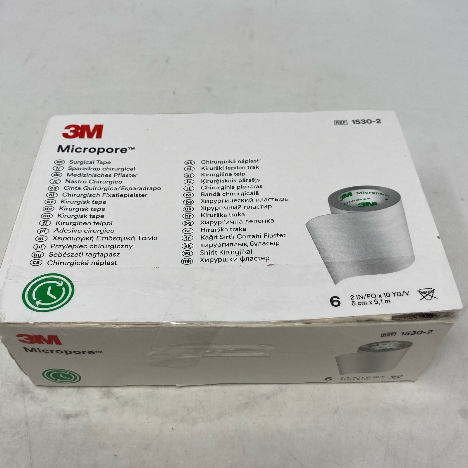 3M Micropore Paper Tape White 2″ x 10yd, Box of 6 Rolls