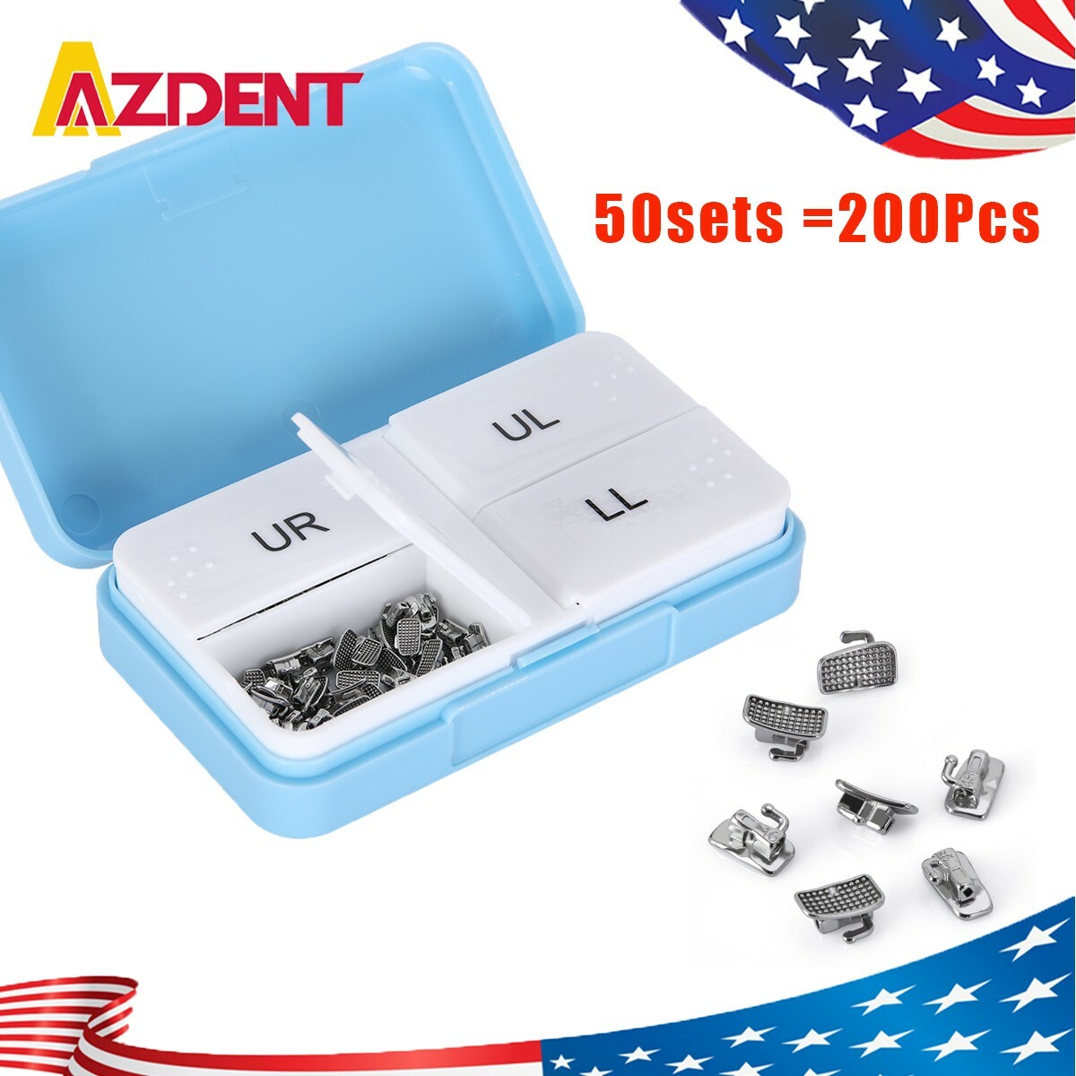 10packs AZDENT Dental Orthodontic Buccal Tube Roth 022 1st Molar Single Non-Conv