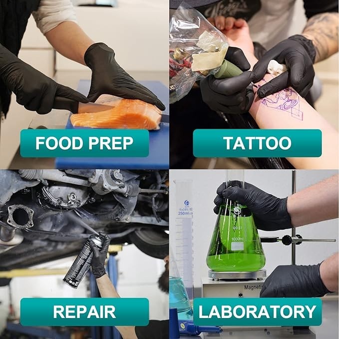 Schneider Vinyl Synthetic Exam Gloves, 4 Mil, Latex Free Disposable Gloves for M