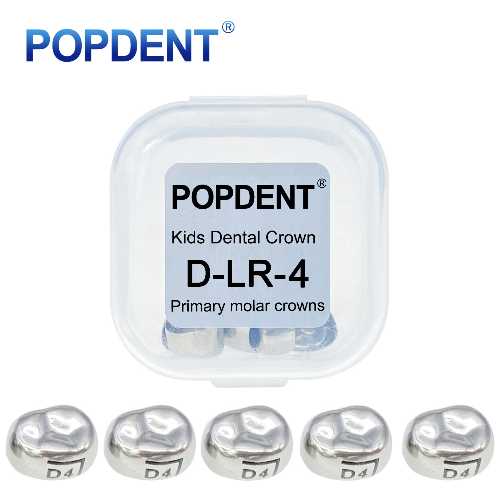 5Pcs Dental Kids Crown Primary Molar Pediatric Crowns stainless steel 48 Sizes