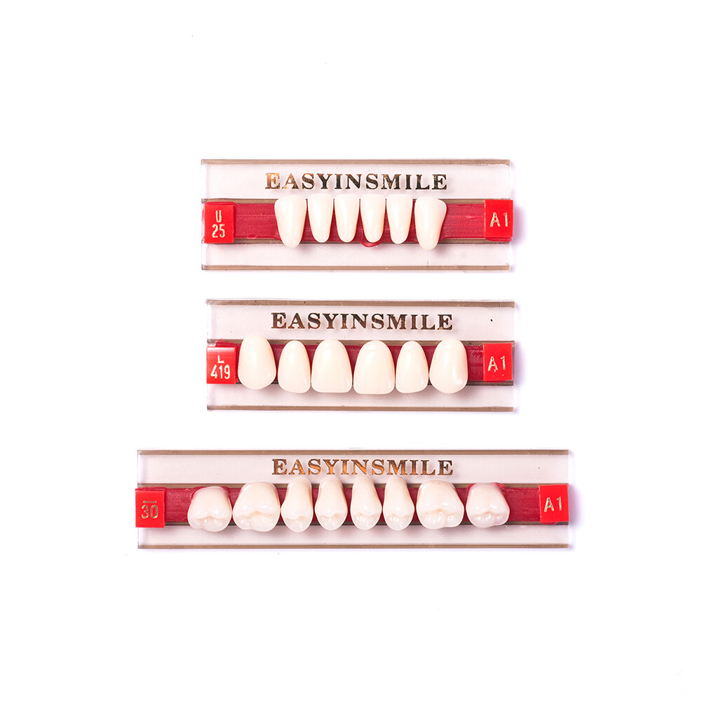 84/96 Dental Synthetic Resin Teeth Full Set /Anterior /Posterior Shade A1/A2/A3
