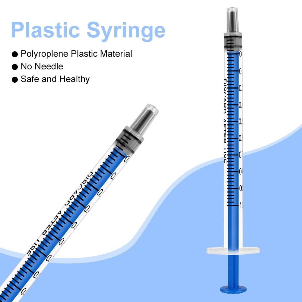 1/5/10 Ml Syringe No Needle, Plastic Liquid Dispenser for Crafts, Pet Feeding