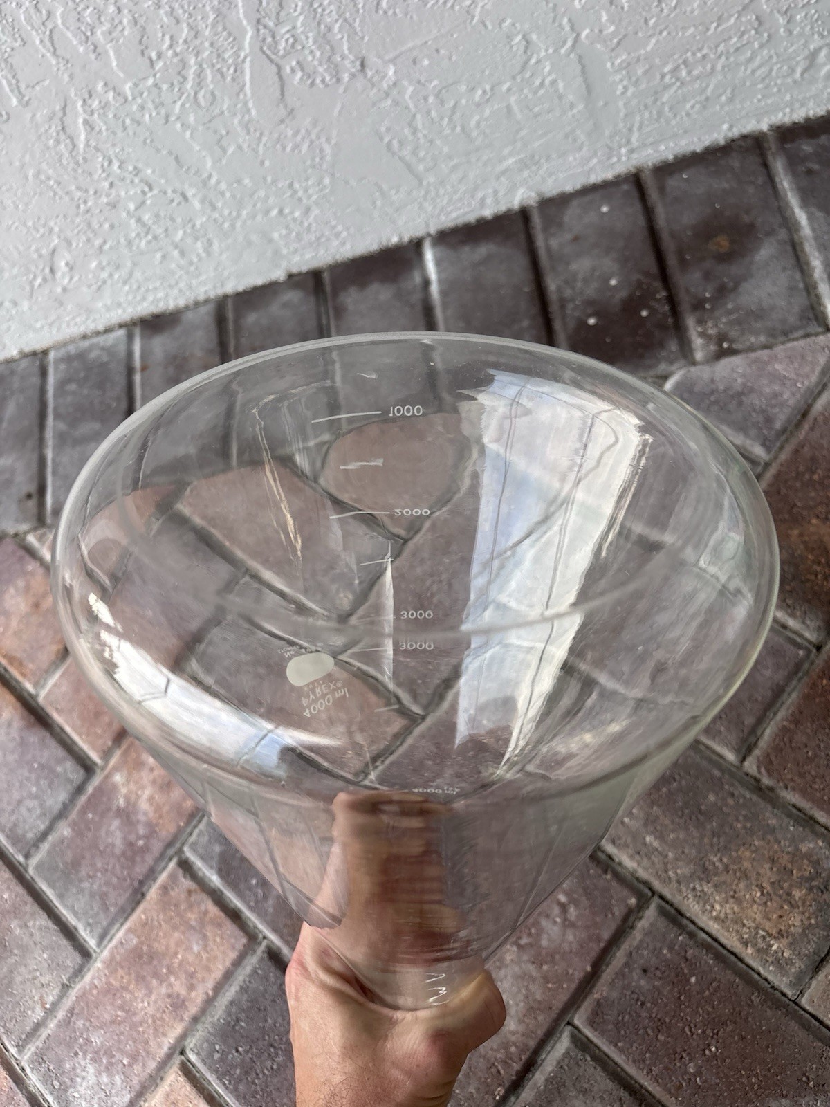 Pyrex No. 4980 Glass 4000 mL Erlenmeyer Beaker Flask