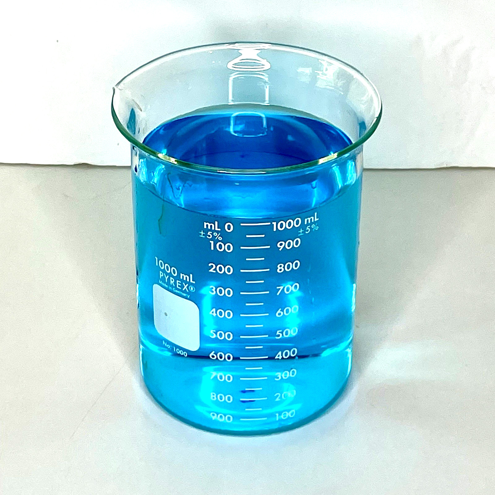 PYREX 1000 ml Glass Beaker Borosilicate No 1000 Made in Germany Science Lab