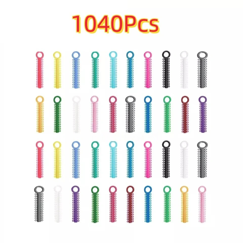 1040Pcs Dental Ortodoncia Ligature Ties Elastic Rubber Bands Ligaturas Bandas