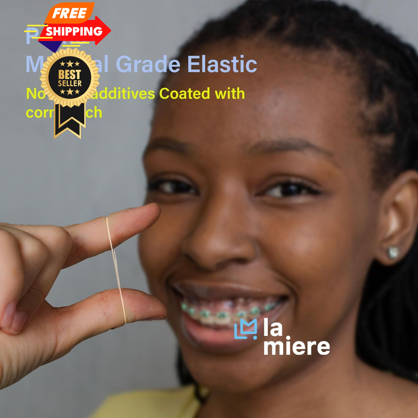 Neon Latex 100 counts Intraoral Elastic Bands Orthodontic 1/8″, Medium
