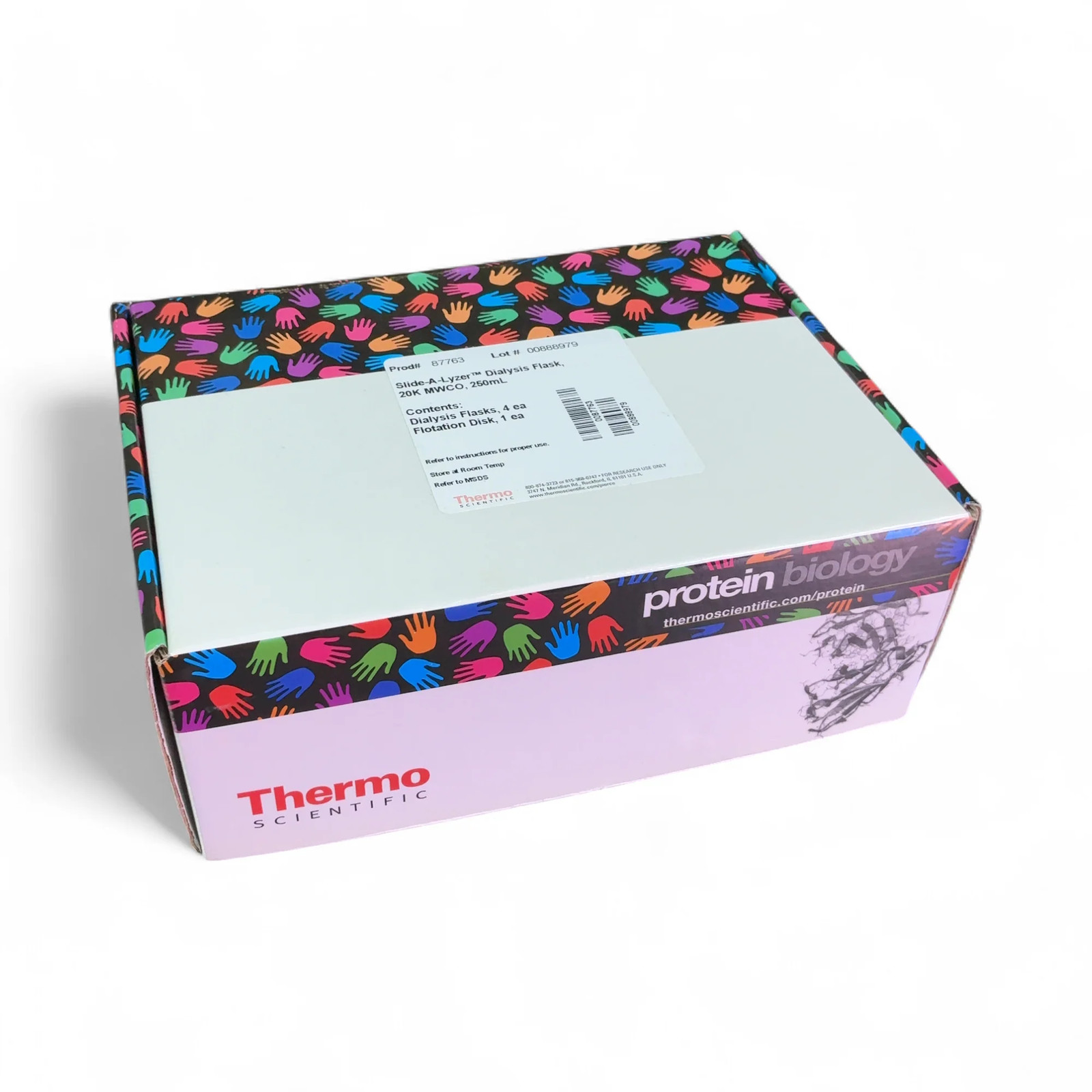Thermo Scientific 20k-MWCO 250mL Cap. Slide-A-Lyzer Dialysis Flasks 87763