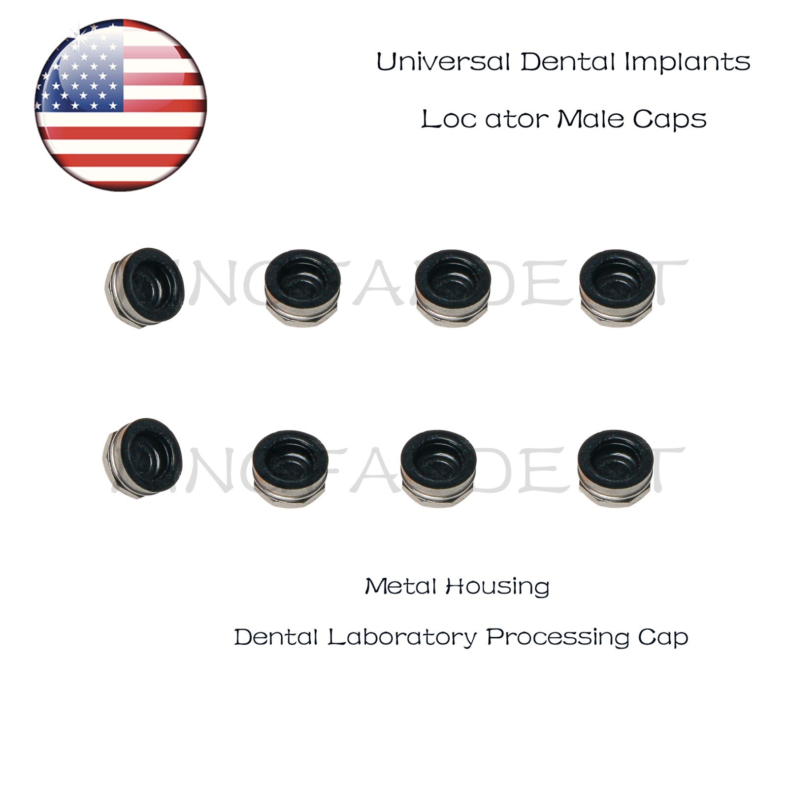 US Implant Locator Abutment & Retention Caps For Hiossen ET III Mini/Standard