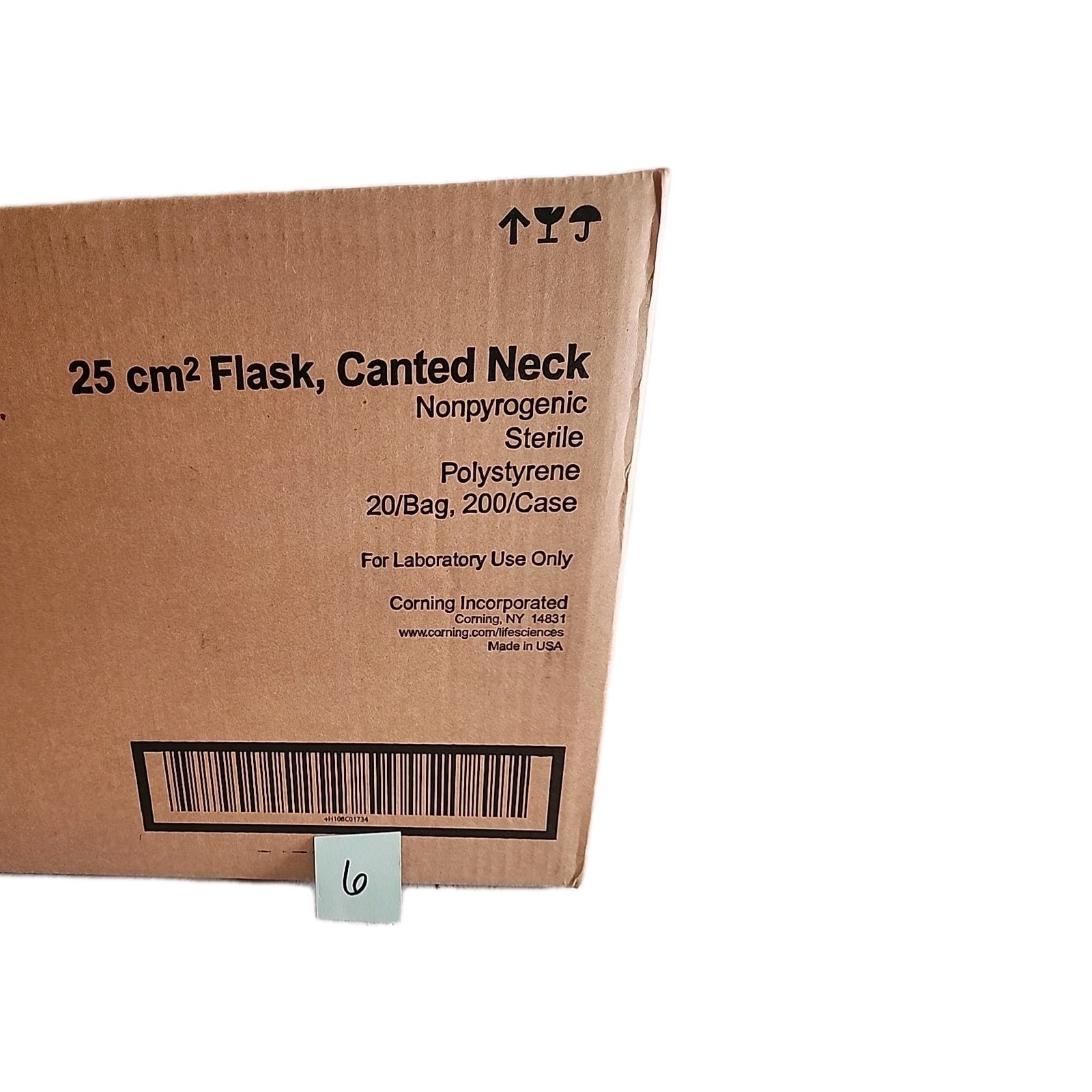 Corning 430639 25cm2 Flask Canted Neck Nonpyrogenic Sterile Polystyrene 200/Case