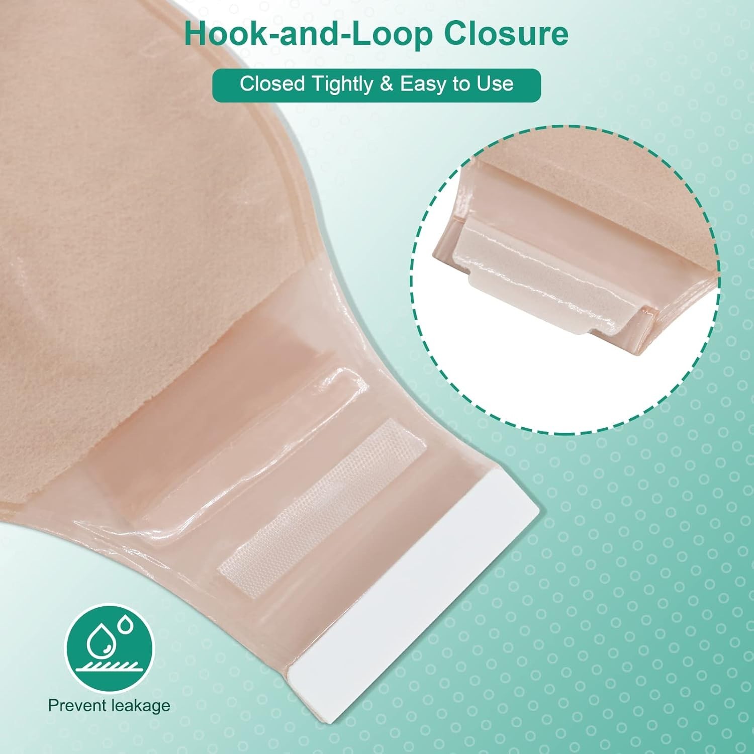 SUCONBE Ostomy Supplies, 21PCS Colostomy Bag with Hook-and-Loop Closure- 15 PCS