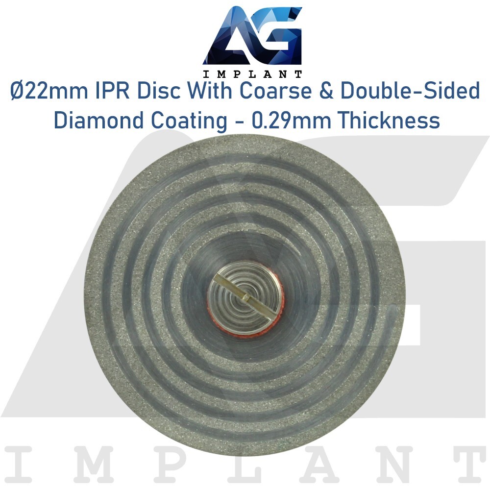 Ø22mm IPR Disc Coarse Double Sided Diamond Coating 0.29 Ortho Mandrel