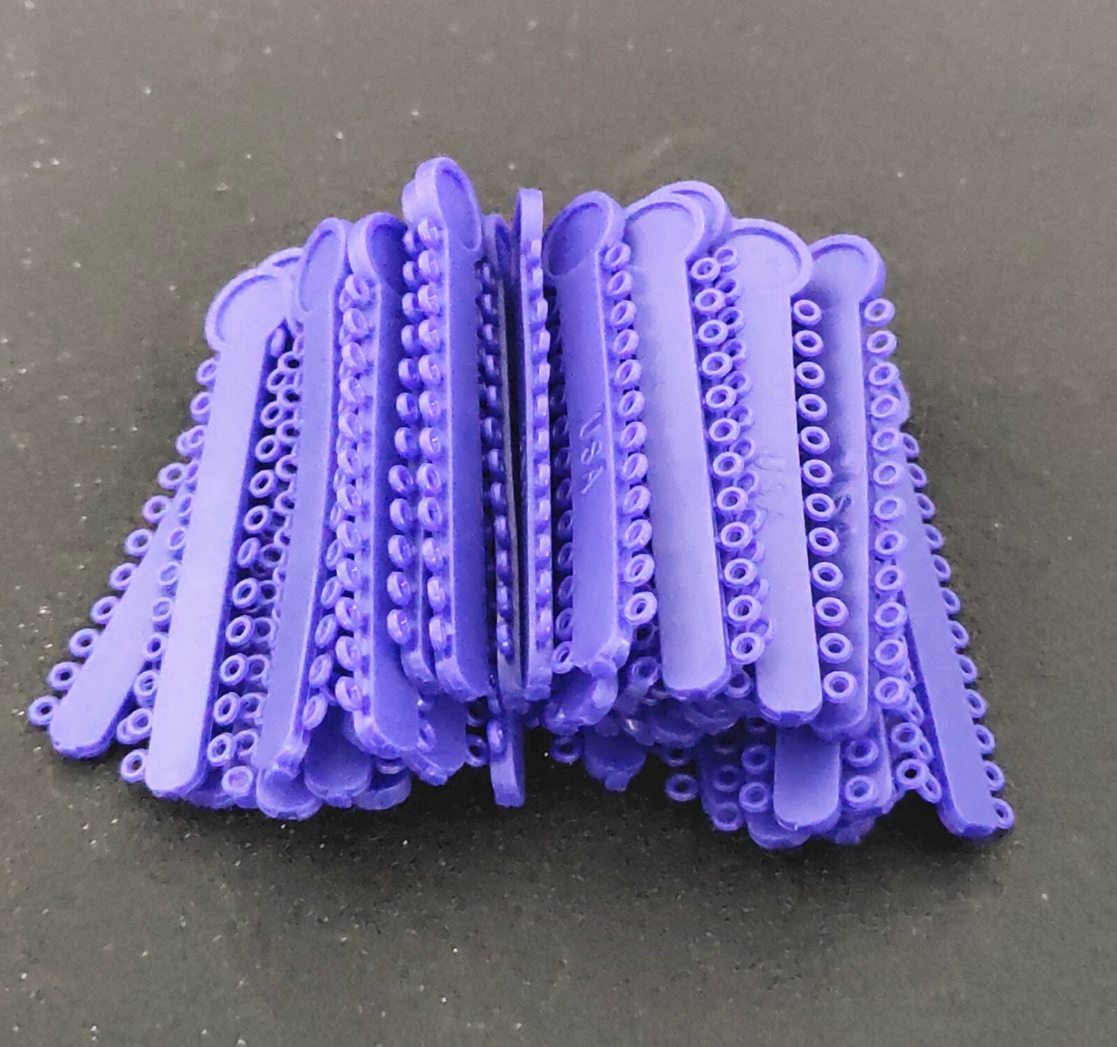 2 Packs Dental Dark Purple Elastic Ligature Ties Rubber Bands Rings 1008Pcs/Pack