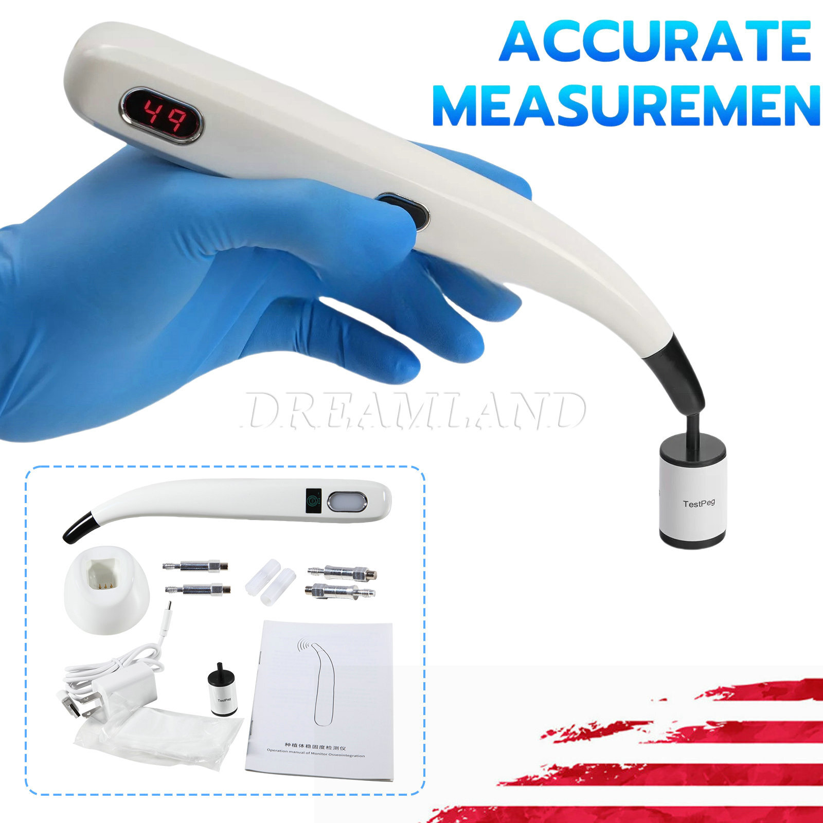 Dental Monitor Osseointegration RFA Inplant Stability Test Unit ISQ USA
