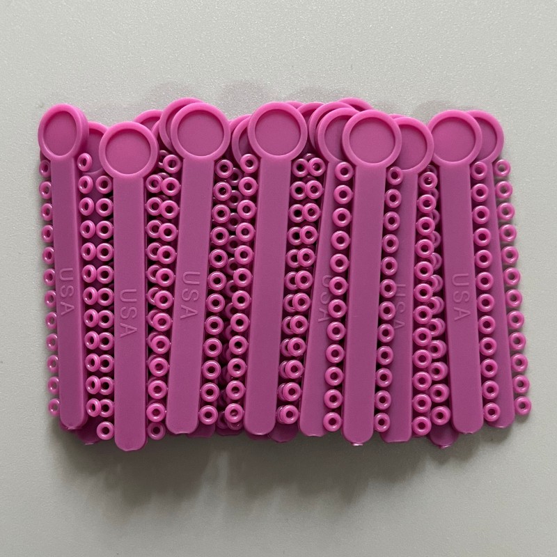 Dental Orthodontic Elastic Ligature Tie&Long/Short/Continuous Power Chain purple