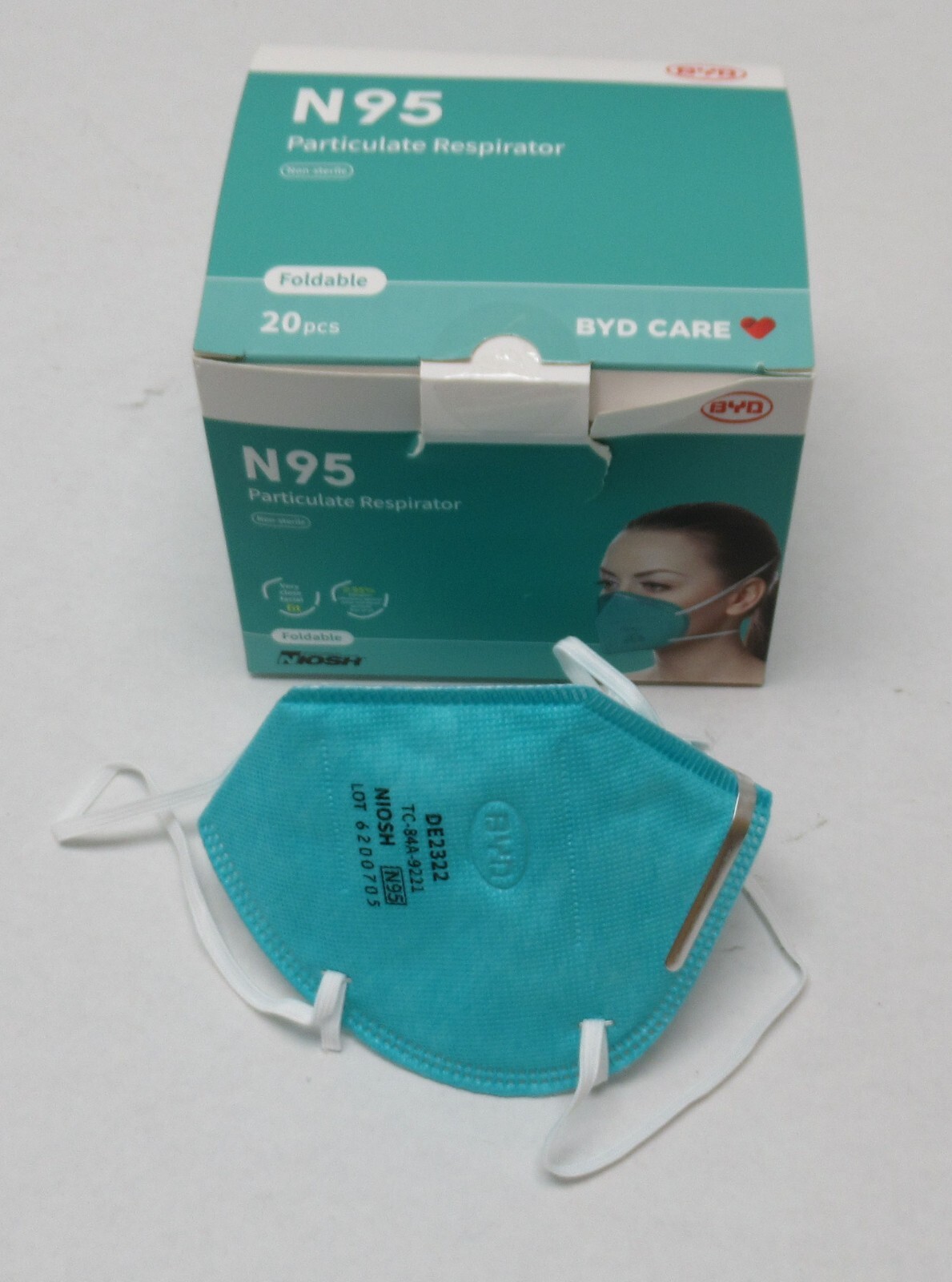 N95 Face Mask Medical Respiratory Protection for 95% Filtering Efficiency Level