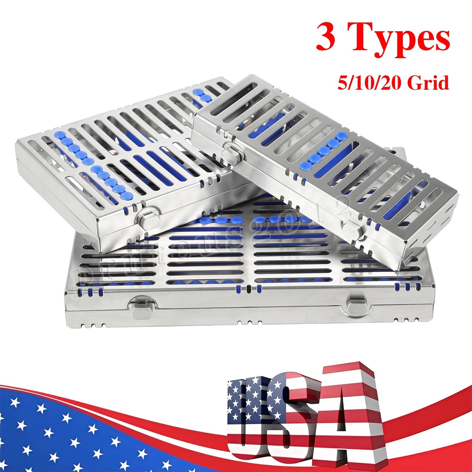 Dental Sterilization Cassettes Autoclave Racks Box Surgical Lab Instruments