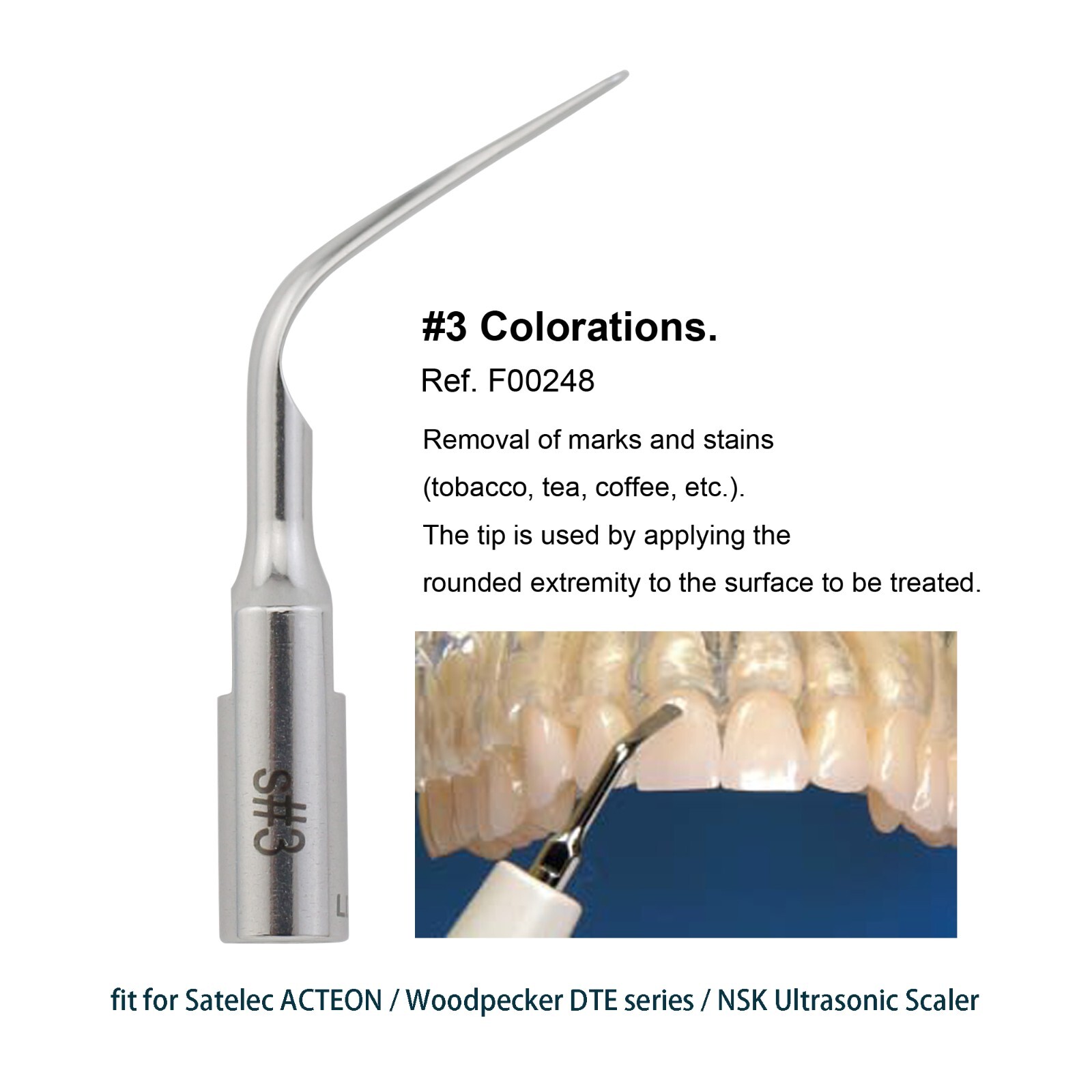 fit Satelec Newtron Piezo Scaler Ultrasonic ACTEON Tips H3 #1 #2 1S 10P 10X 10Z