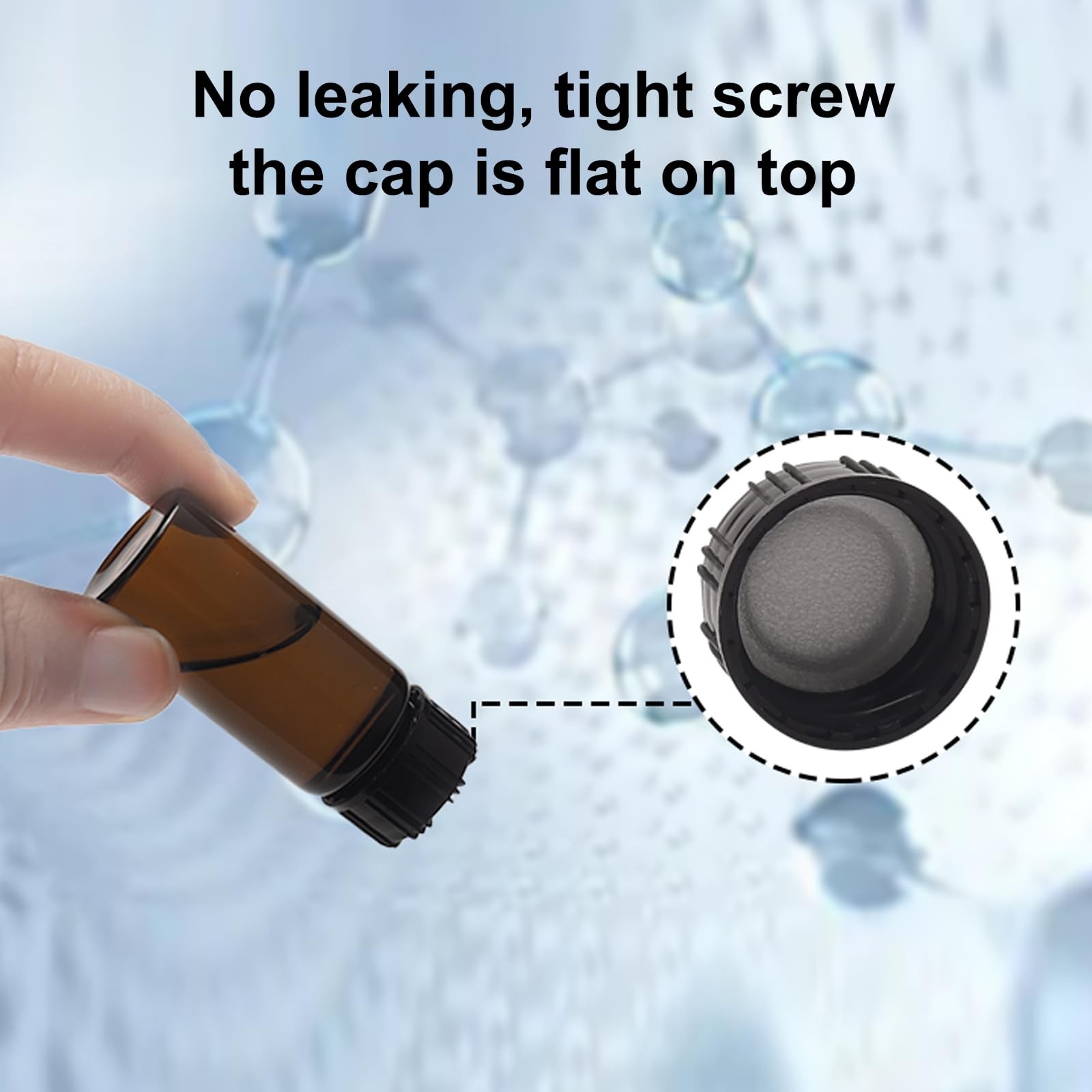 JIUWU 10ml Liquid Sampling Sample 10ml Glass Bottles Vials 0.3 Oz Screw Cap